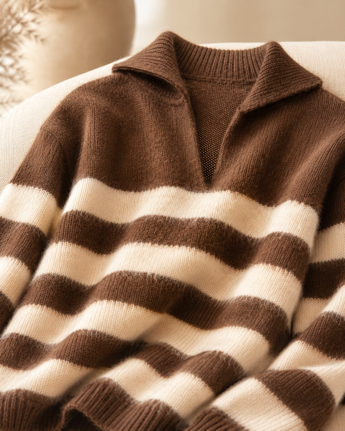 Gestreifter Strickpullover Paula