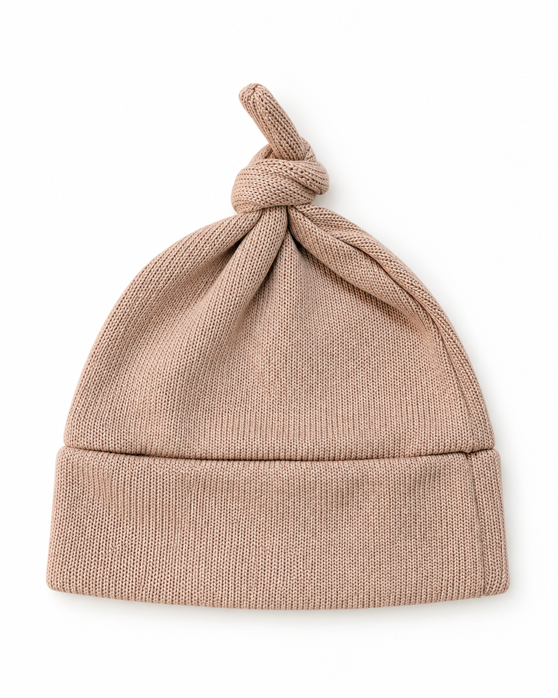 Baby Mütze Soft Neutral mit Knoten