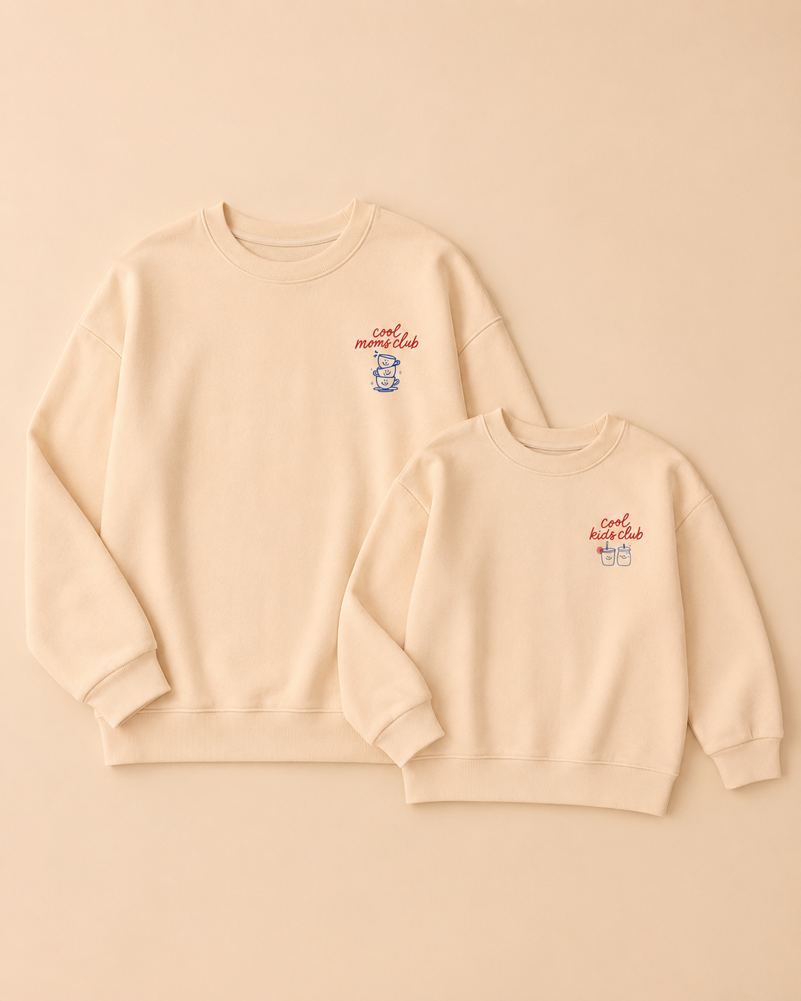 Damen-Sweatshirt "Cool Moms Club" - Beige
