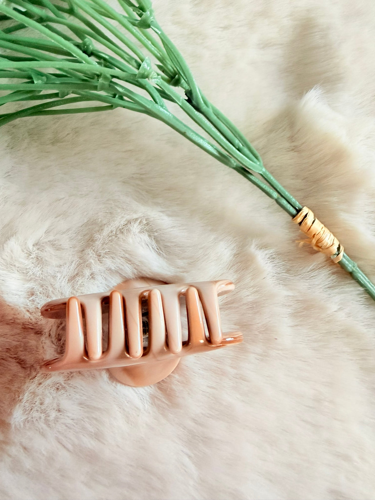 Mini-Haarklammer "Peach Cloud"