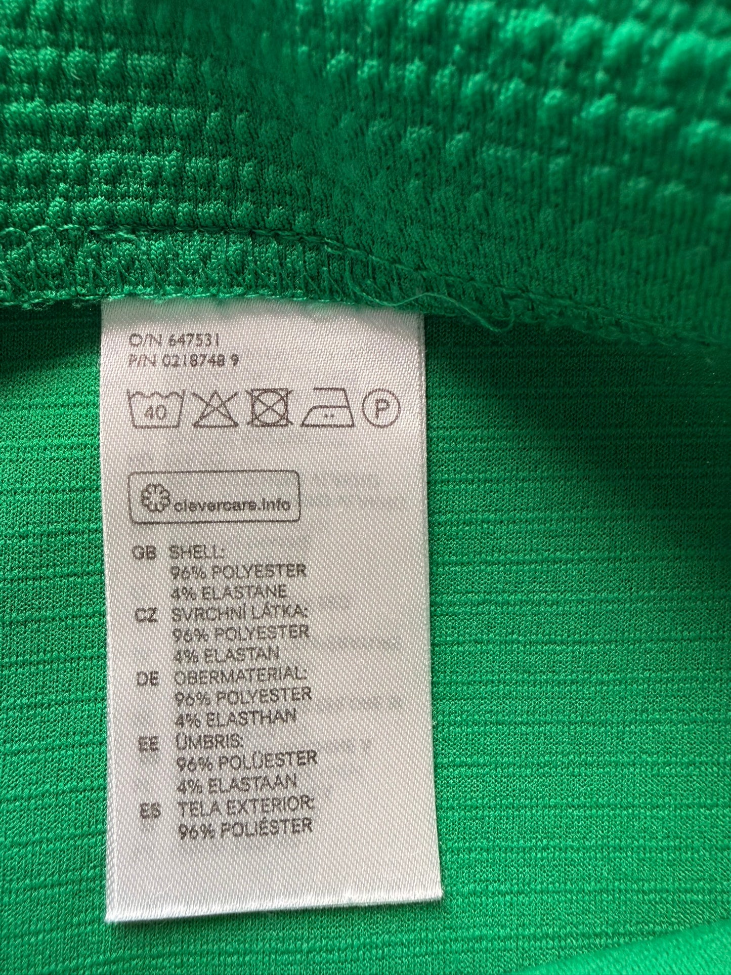 H&M Damen Minirock in Grün mit Struktur l Gr. S