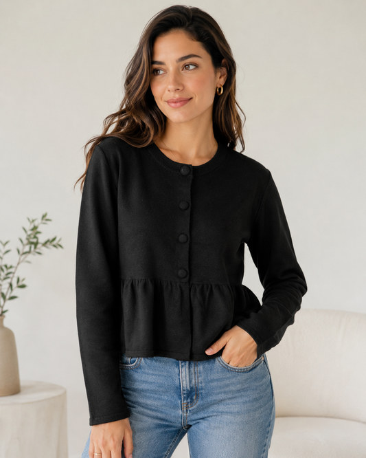 Jacke "Noir Elegance" in Schwarz