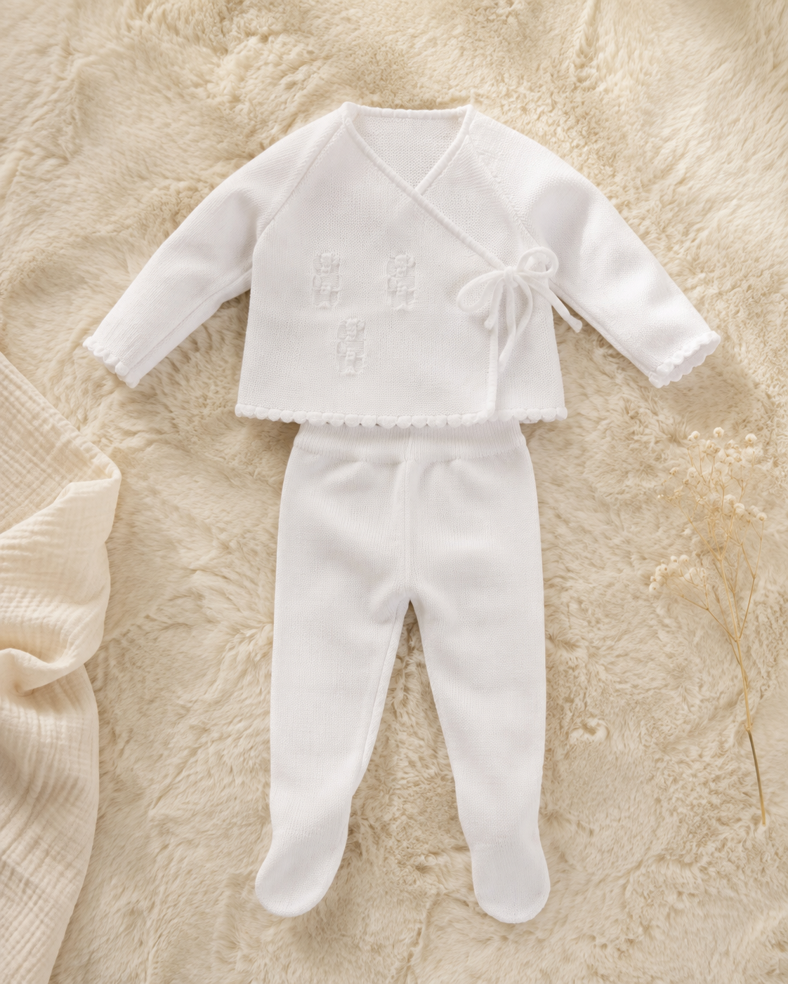Baby Strickset "Little Cloud" in Weiß