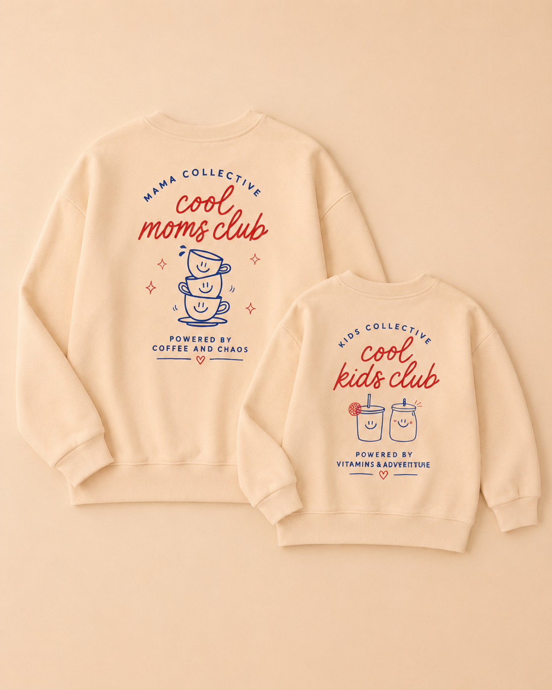 Damen-Sweatshirt "Cool Moms Club" - Beige