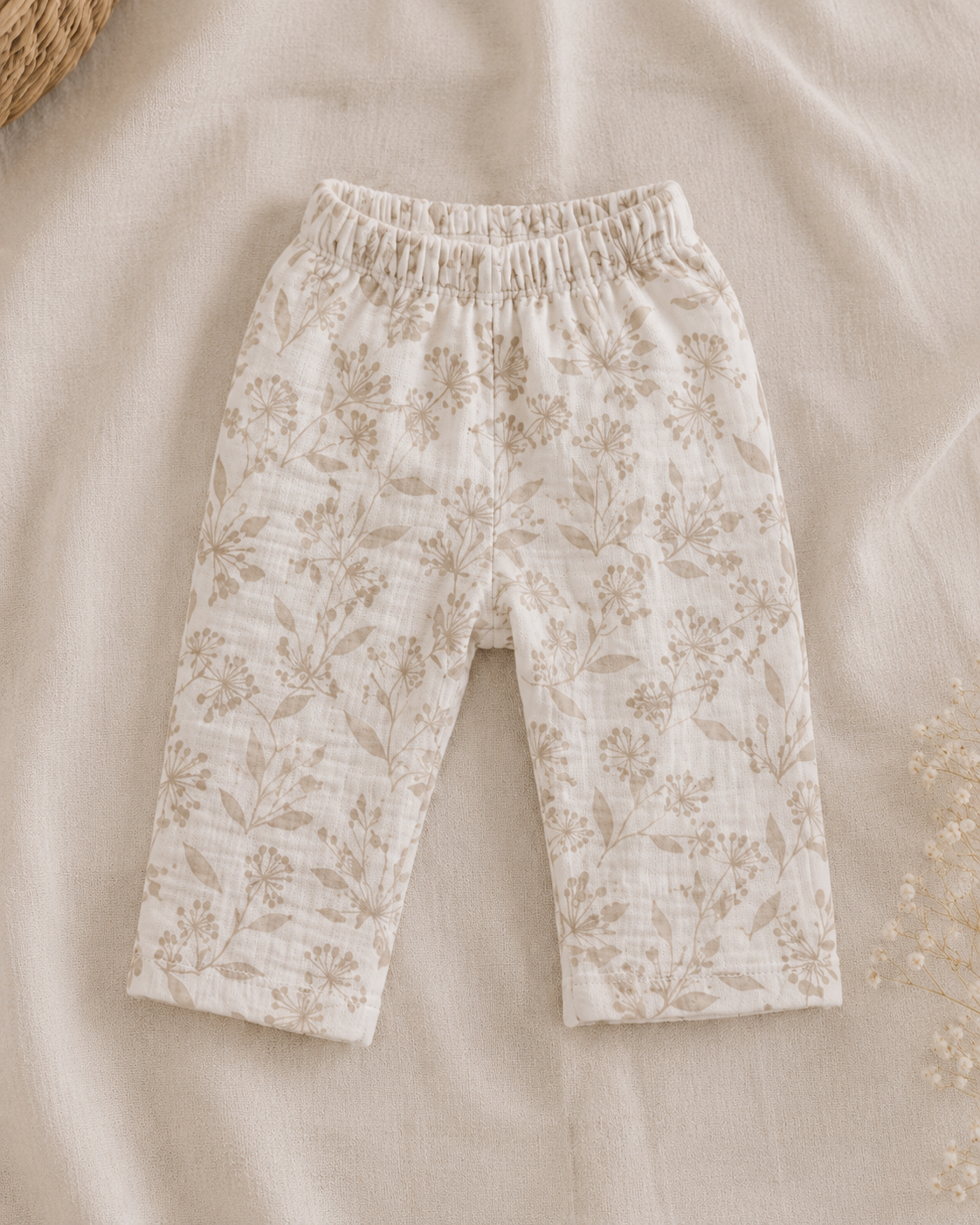 Florina Baby-Set aus 100% Musselin-Baumwolle - Blumenprint