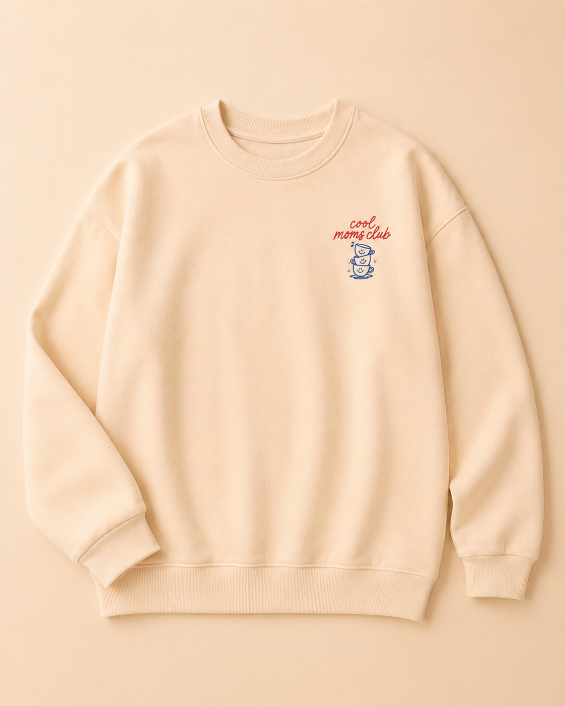 Damen-Sweatshirt "Cool Moms Club" - Beige
