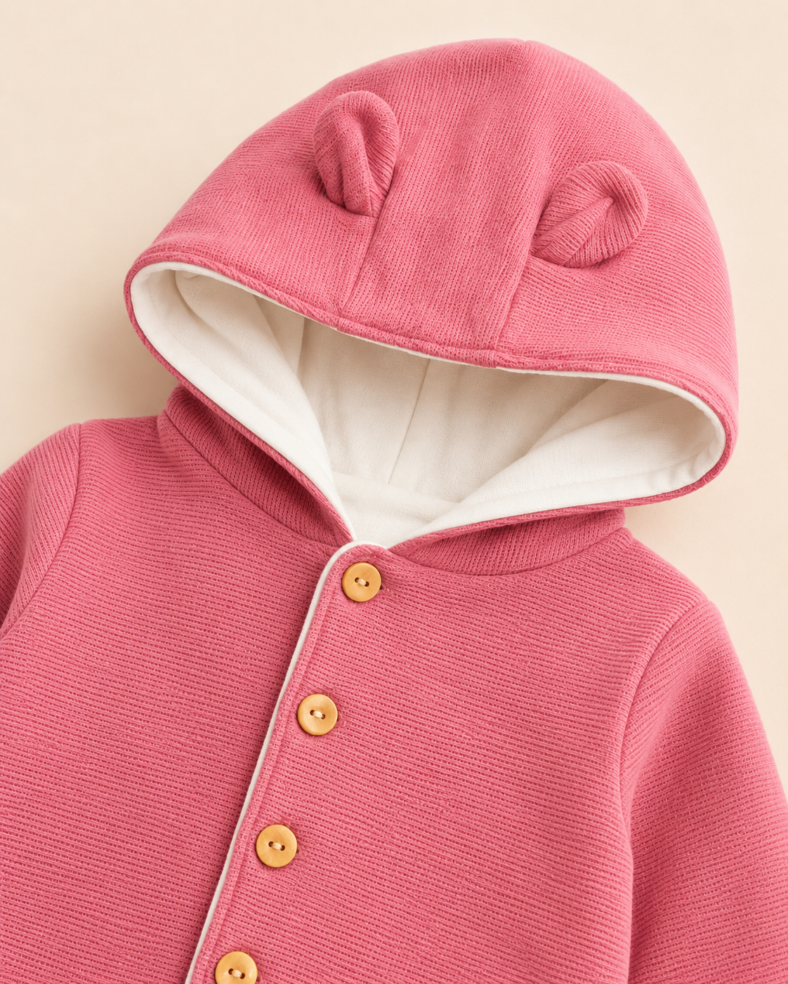 Baby Rib-Strick Jacke Mila in Rosenholz