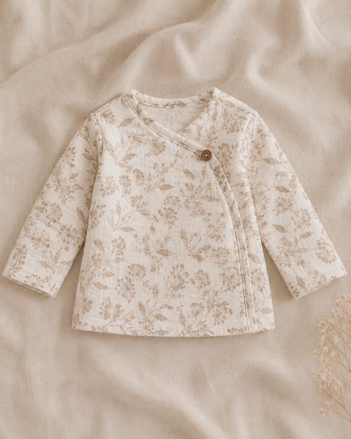 Florina Baby-Set aus 100% Musselin-Baumwolle - Blumenprint