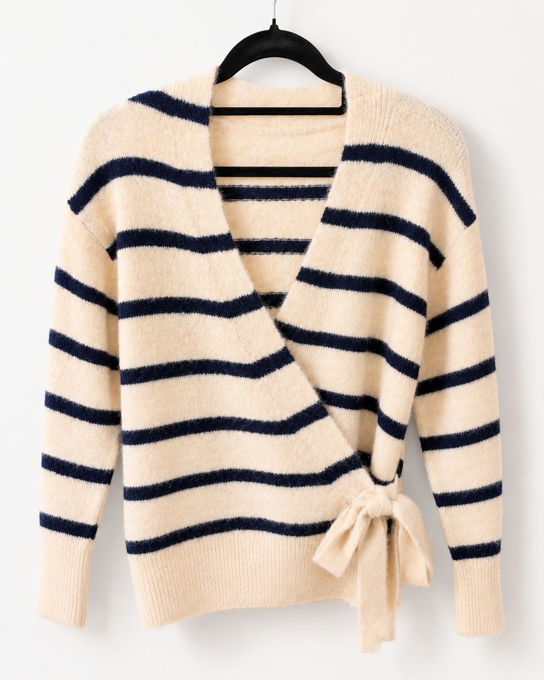 Wickelpullover Marina - Creme/Marine