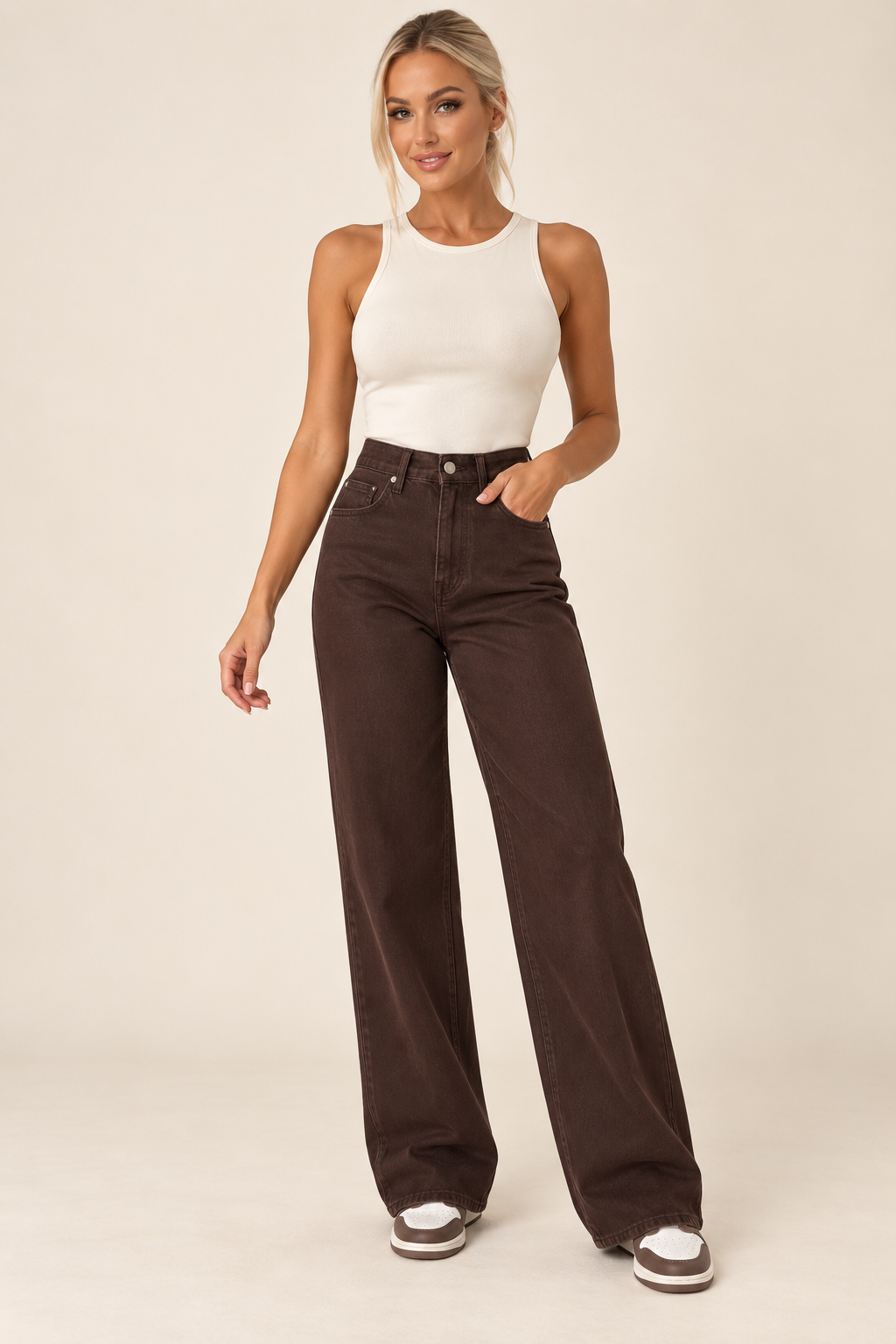 High-Waist Wide-Leg Jeans Mila