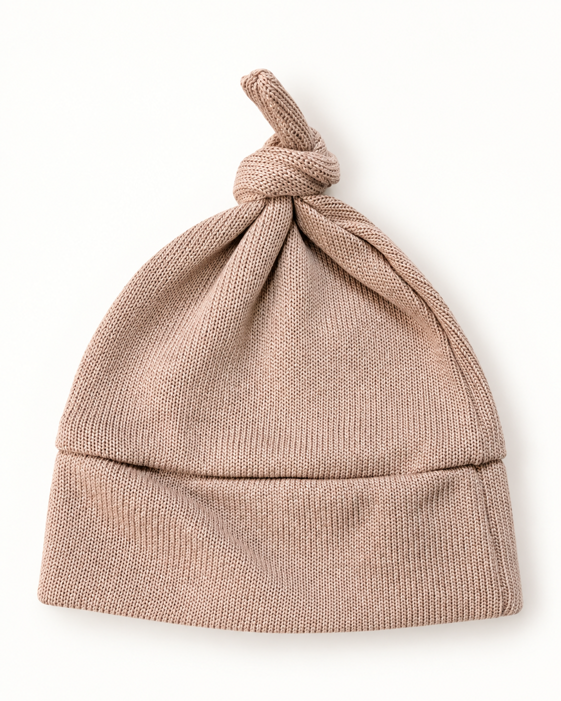 Baby Mütze Soft Neutral mit Knoten
