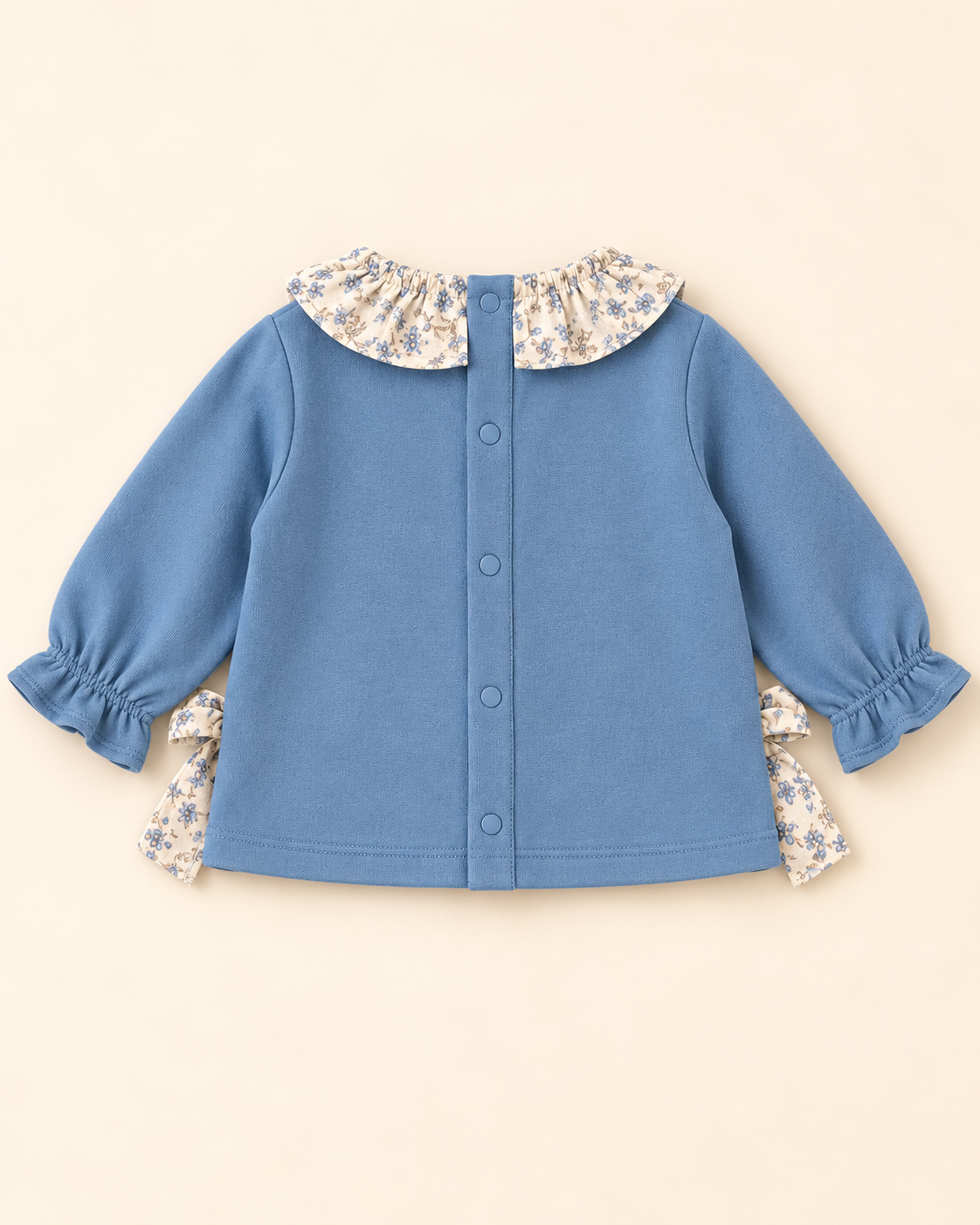 Baby-Sweatshirt "Blütenherz" in Blau