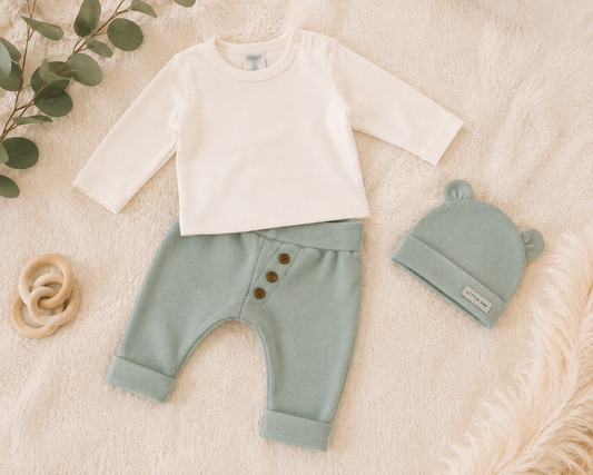 Baby-Set "Milo" in Schilf/Creme
