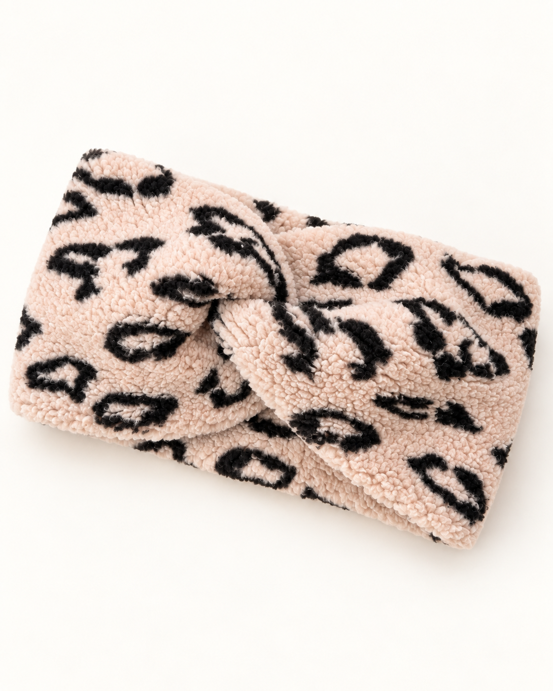 Teddy-Twist-Stirnband "Leo Beige"