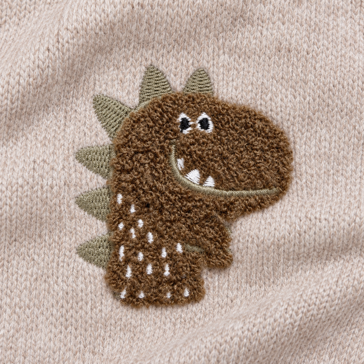 Kinder-Strickpullover "Dino Friends" in Beige