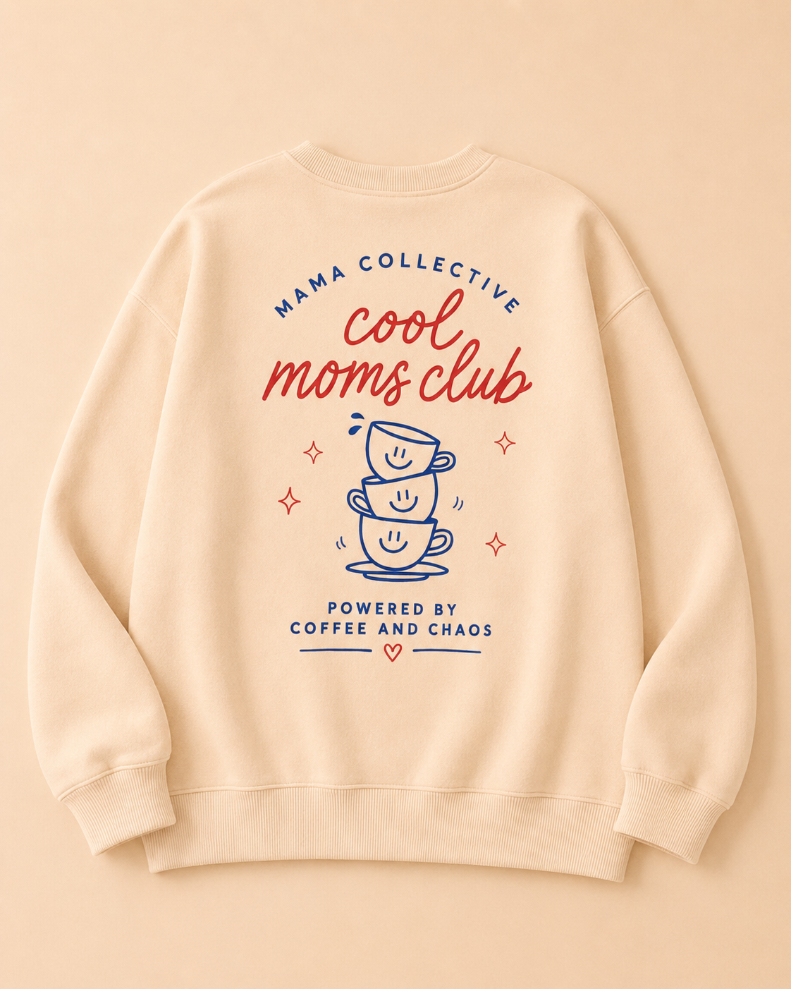 Damen-Sweatshirt "Cool Moms Club" - Beige