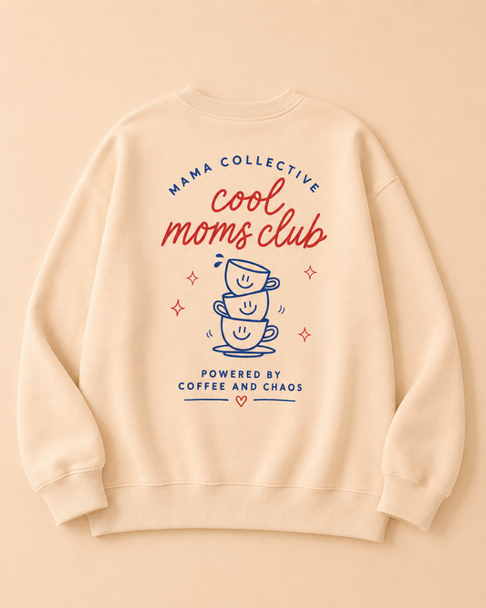 Damen-Sweatshirt "Cool Moms Club" - Beige
