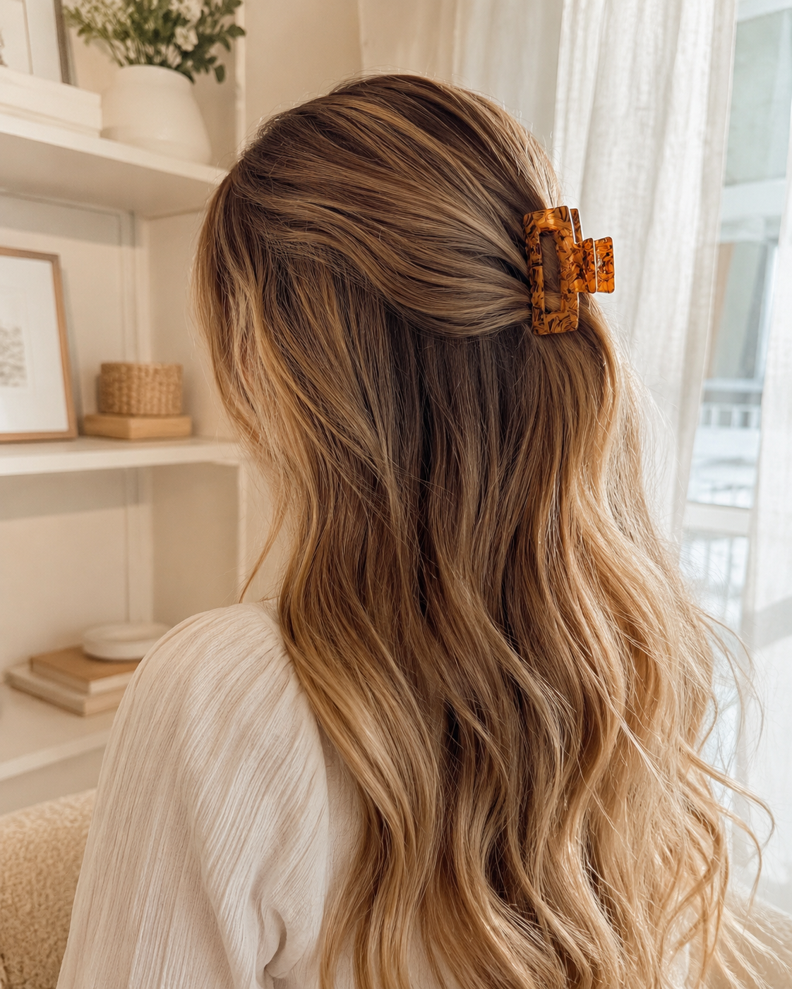Mini-Haarklammer "Caramel Marble"