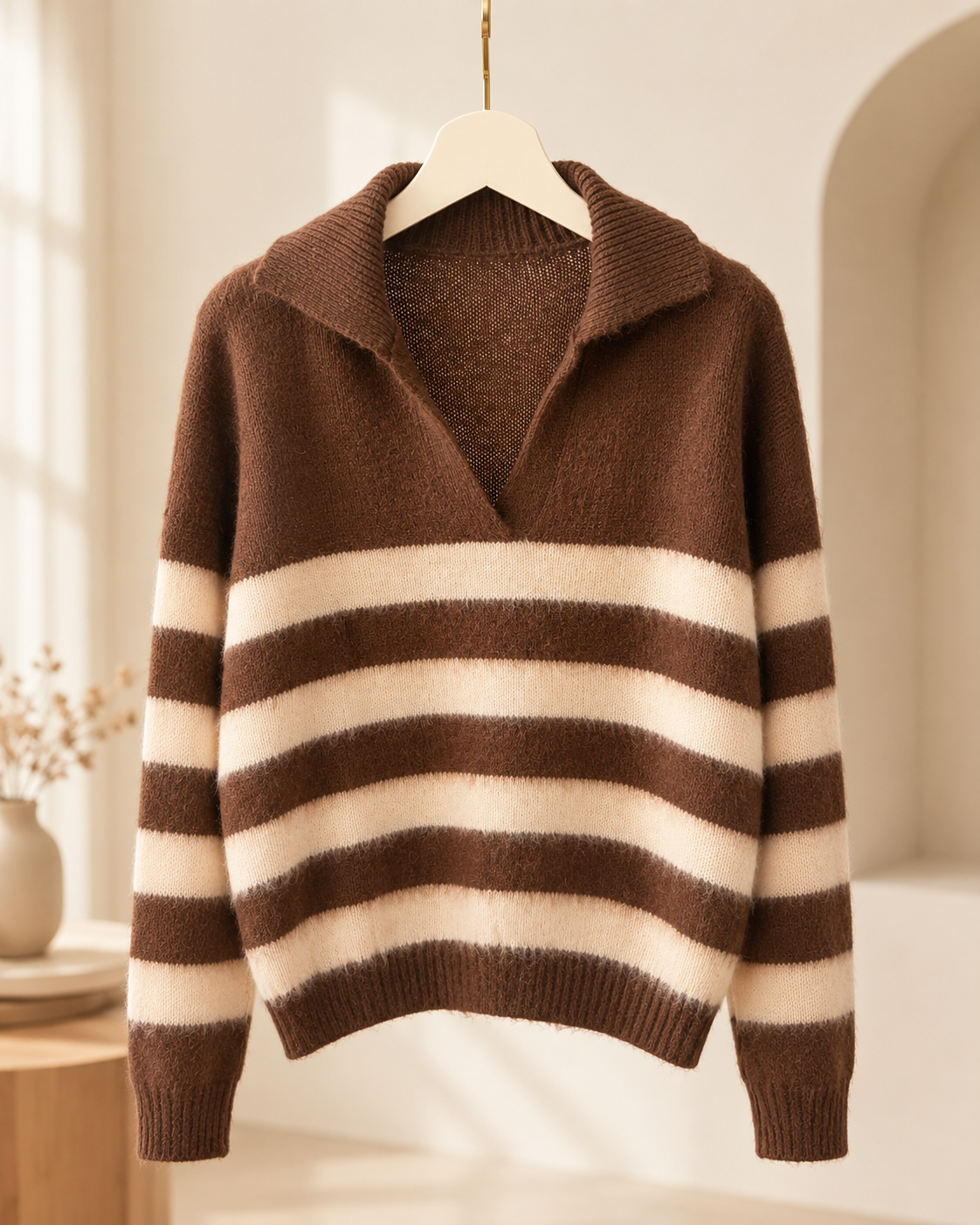 Gestreifter Strickpullover Paula
