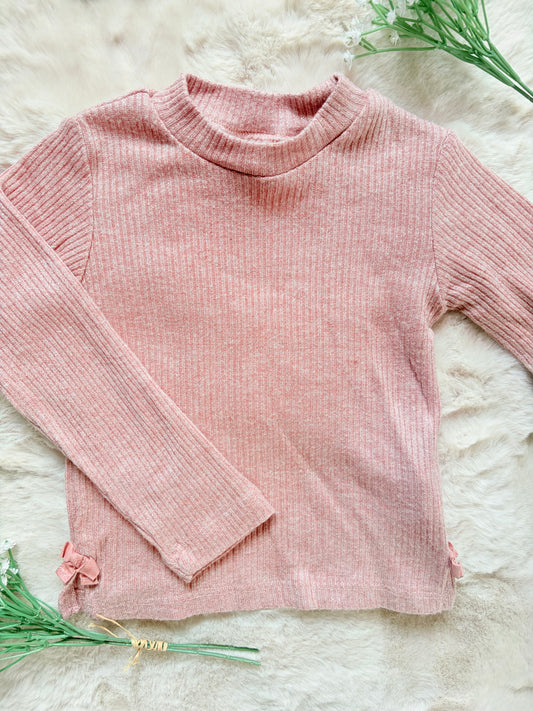 Zara Mädchen Pullover in Rosa mit Schleifendetails l Gr. 98