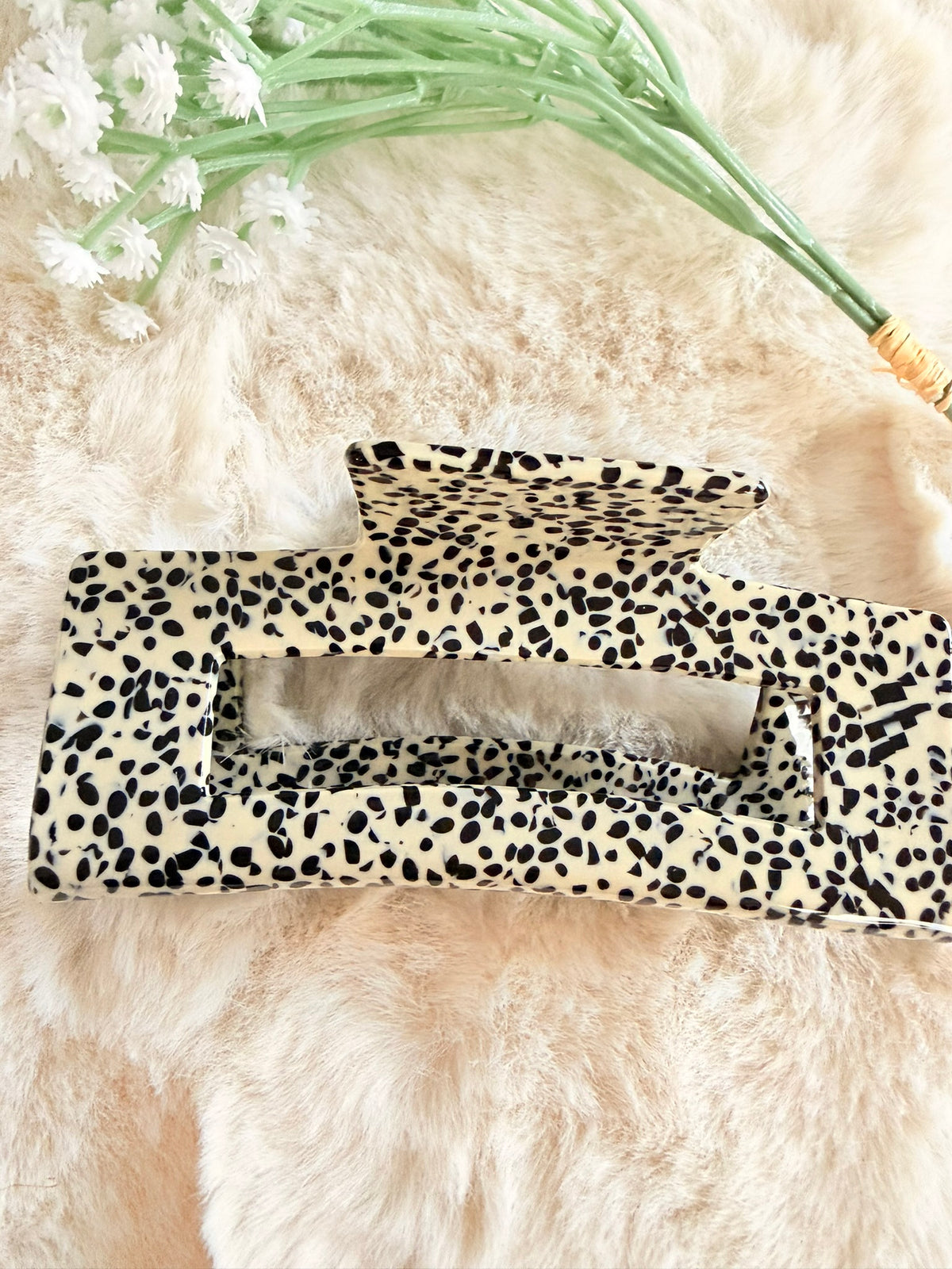 Große Haarklammer "Dalmatian"