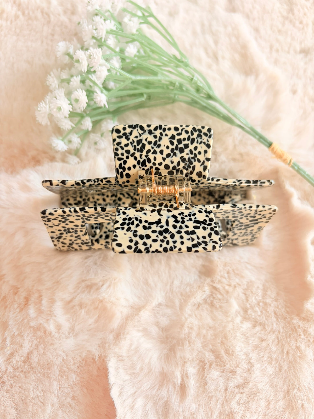 Große Haarklammer "Dalmatian"