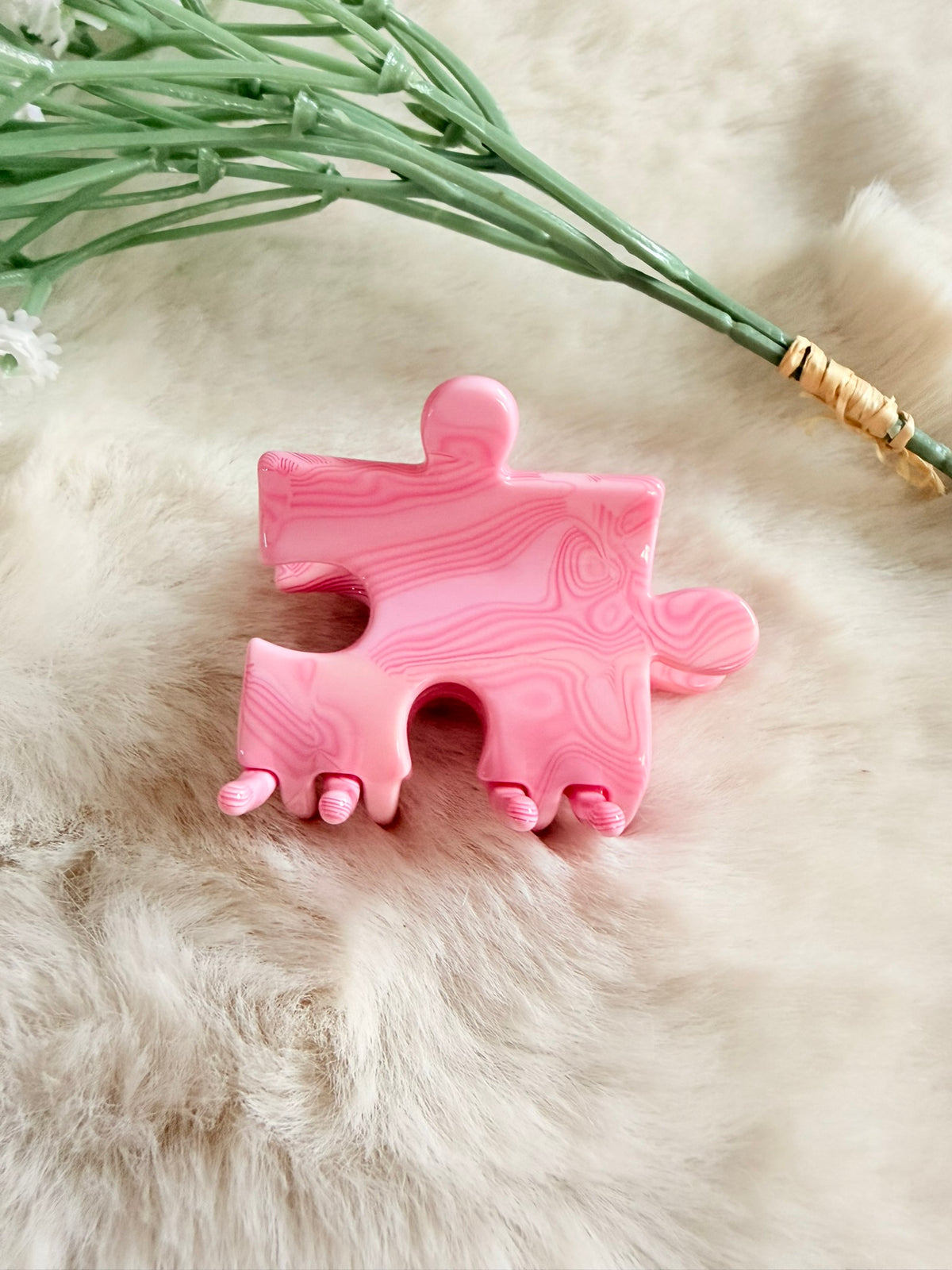 Haarklammer "Puzzle Pink" - Rosa
