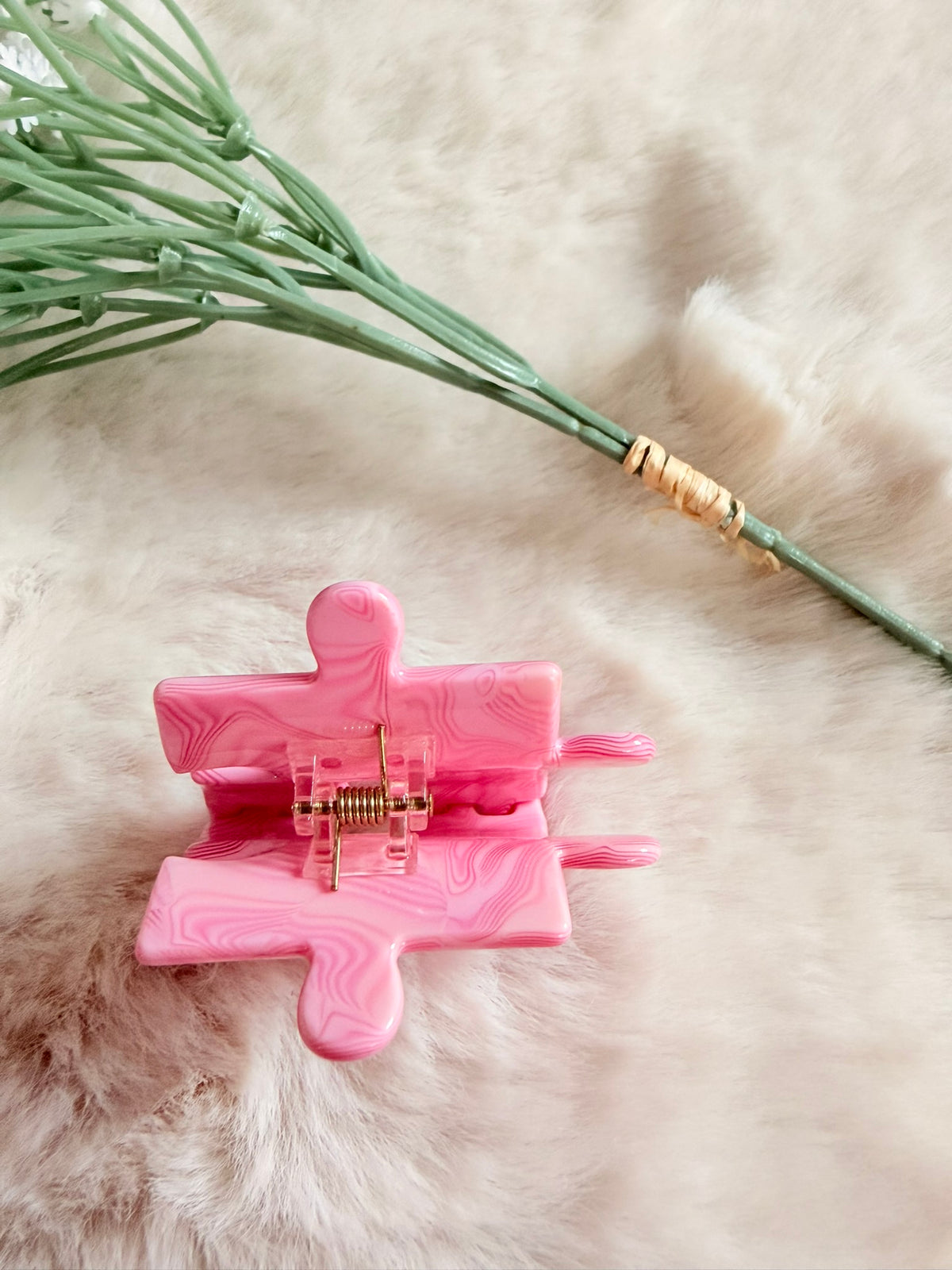 Haarklammer "Puzzle Pink" - Rosa