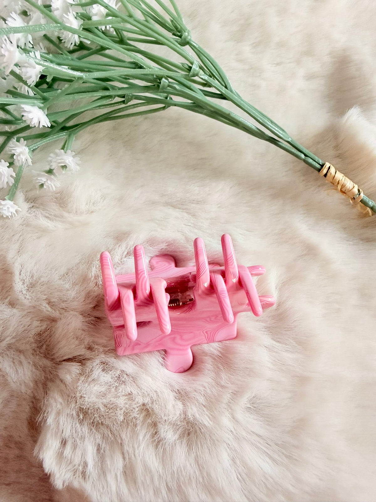 Haarklammer "Puzzle Pink" - Rosa