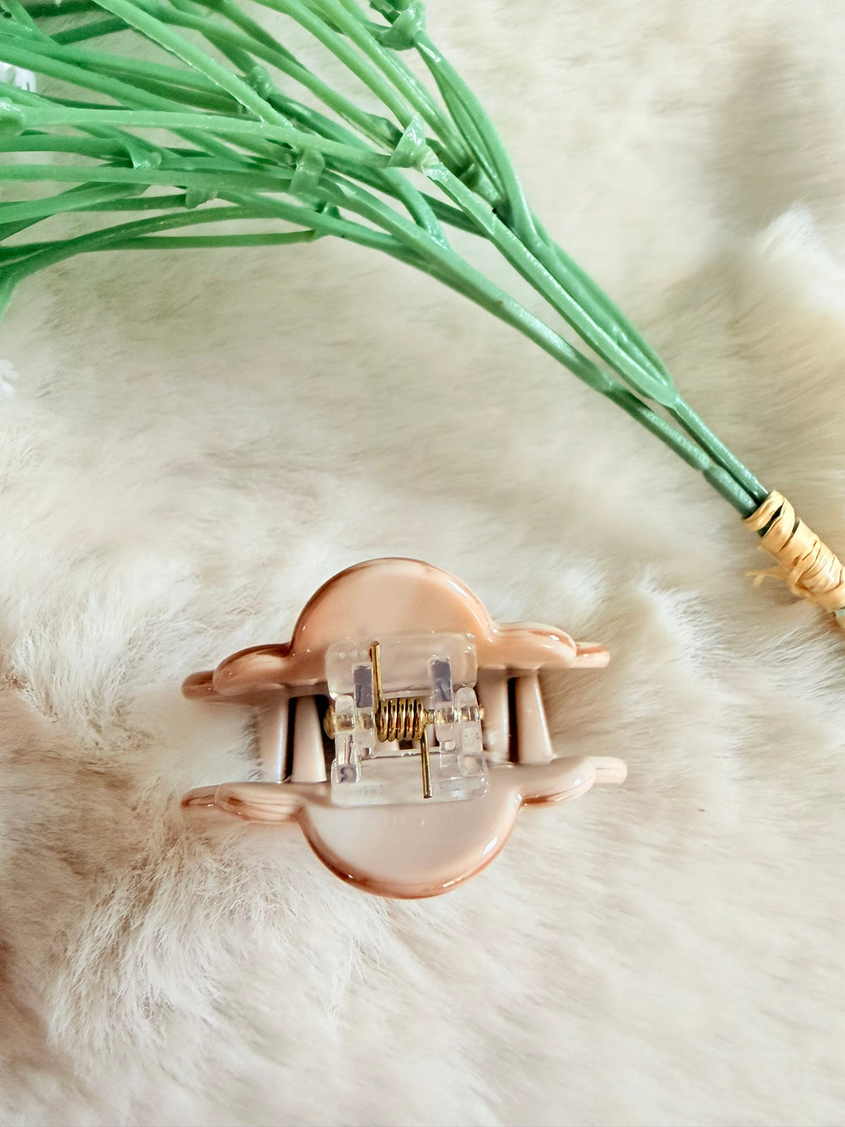 Mini-Haarklammer "Peach Cloud"
