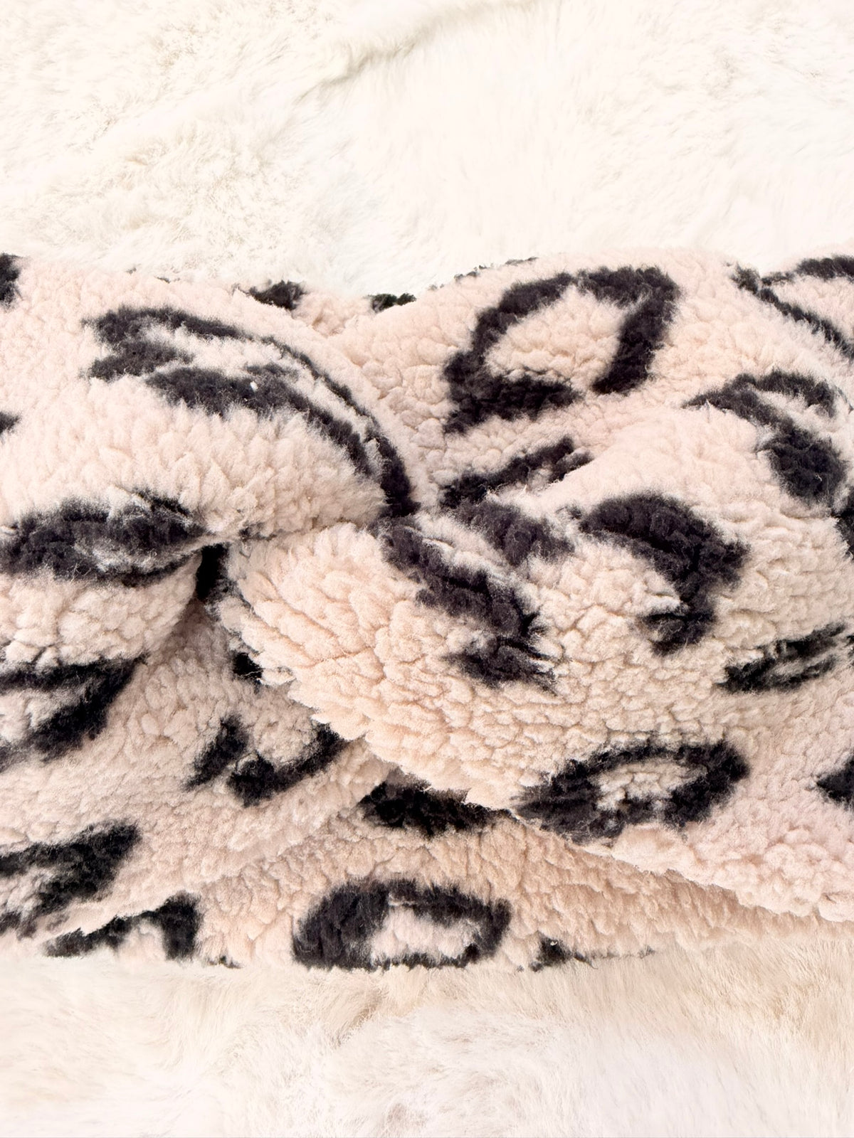 Teddy-Twist-Stirnband "Leo Beige"