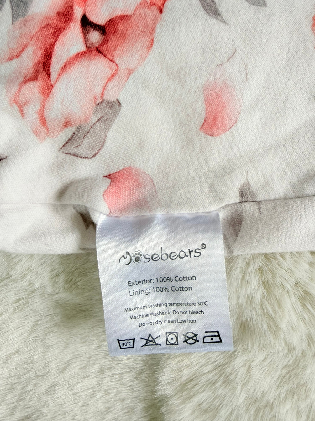 Mosebears Babyschlafsack mit Blumenmuster l Gr. XL 18-24 Monate