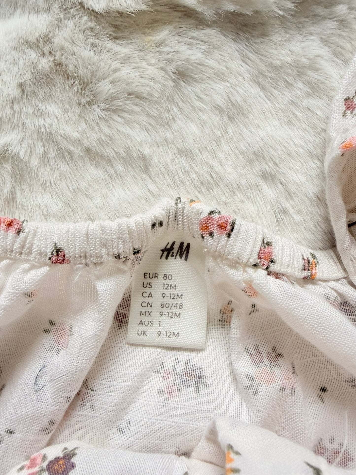 H&M Baby Romper mit Blumenmuster I Gr. 80