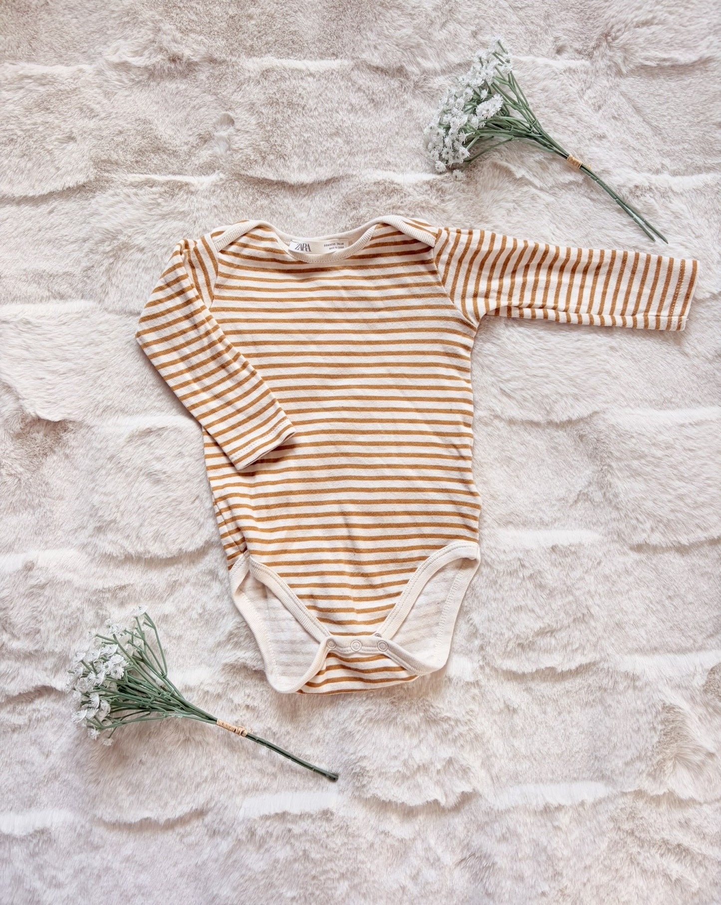 Zara Baby Langarmbody gestreift l Gr. 74