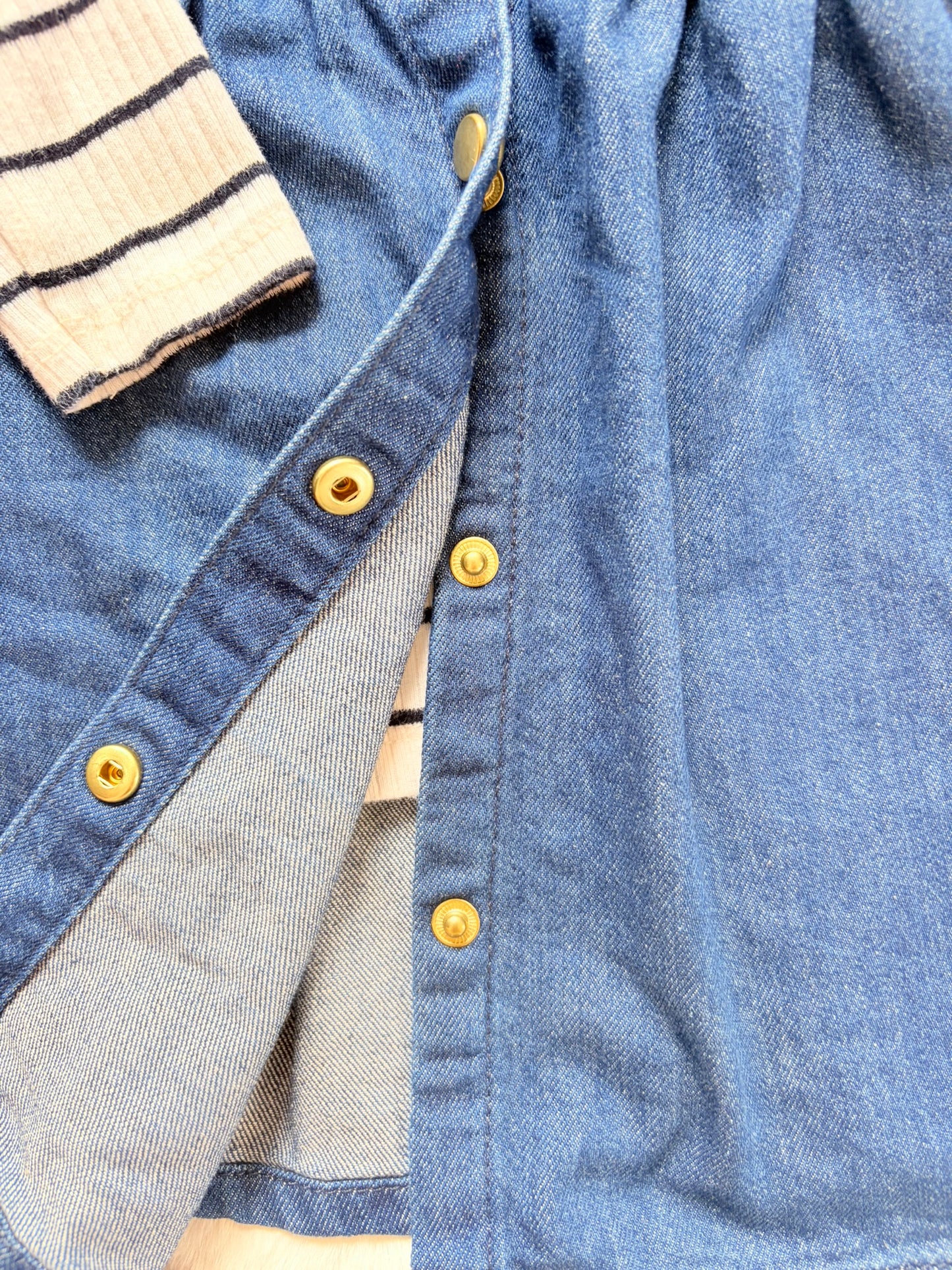 H&M 2-teiliges Mädchen-Set Jeanskleid & Langarmshirt l Gr. 86