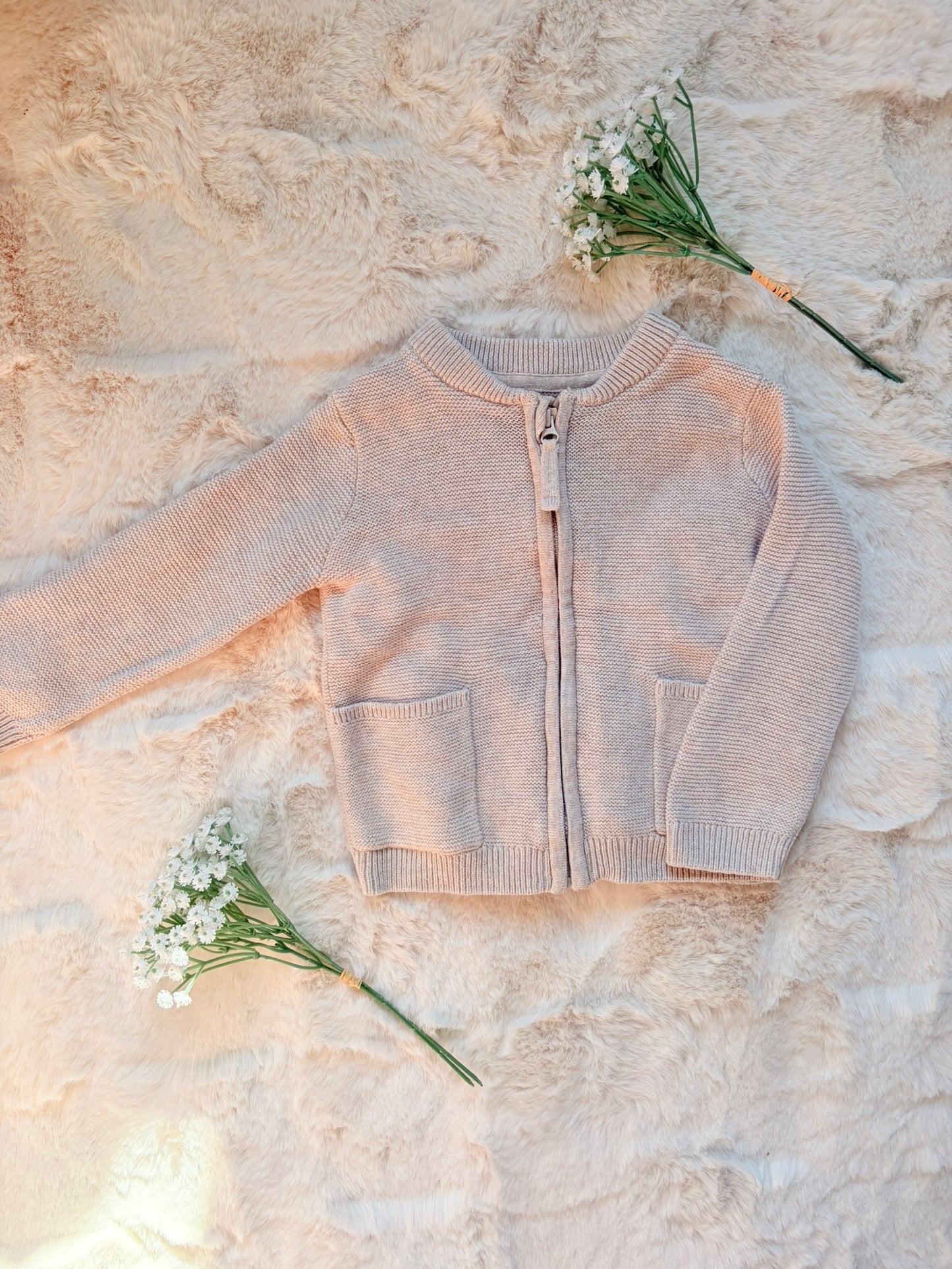 C&A Baby Strickjacke mit Reißverschluss I Gr. 74