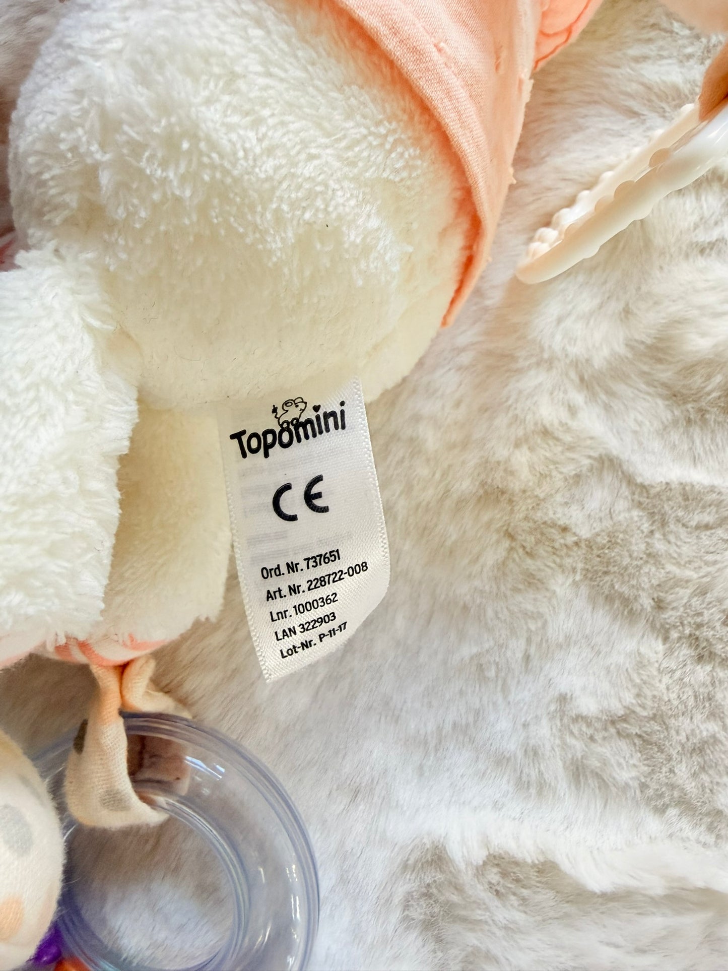 Topomini l Baby Aktivitätsspielzeug Hase mit Spiegel & Beißring
