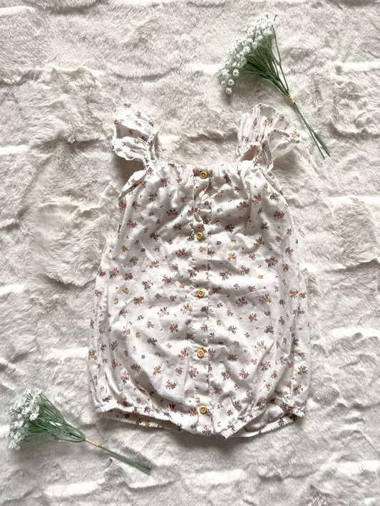 H&M Baby Romper mit Blumenmuster I Gr. 80